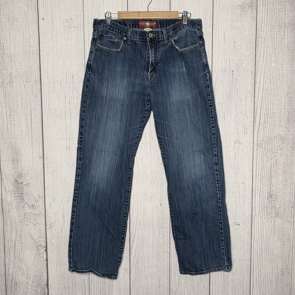 Lucky Brand 361 Straight Jeans 34x32 Medium Wash Vintage Fit Denim